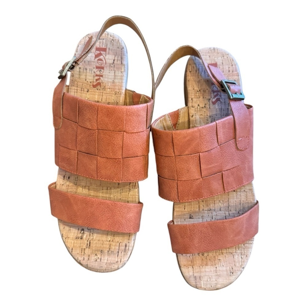 Korks by Korkease Fraya Wedge Platform Sandals in Orange NWOB